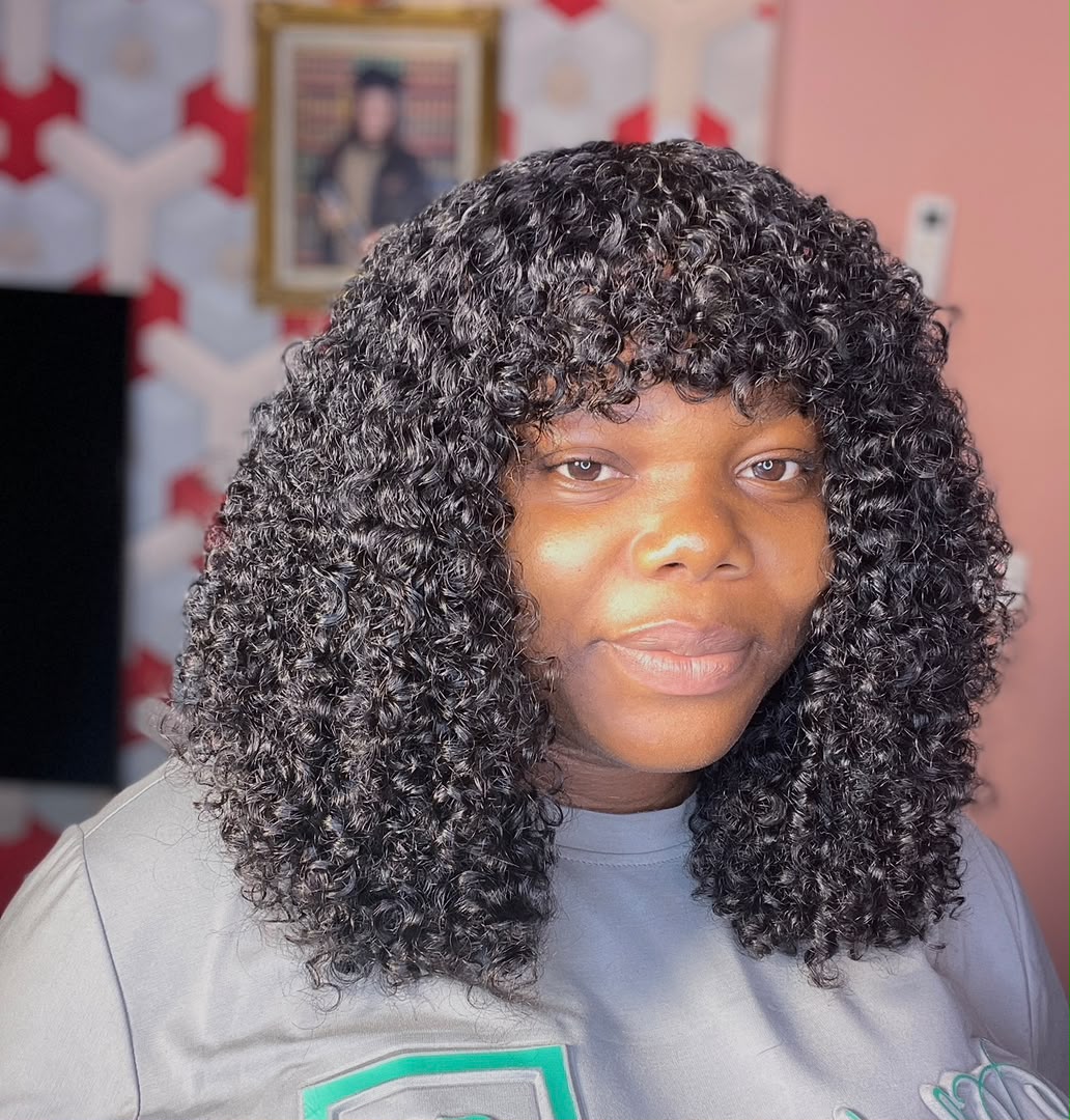 SDD pixie curls fringe
14” 200grams