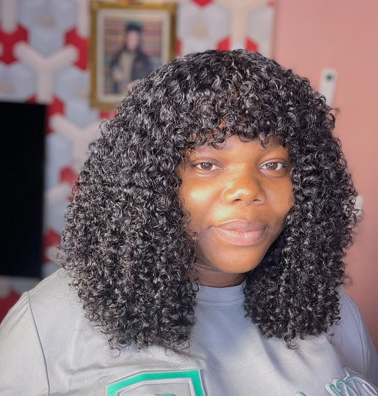 SDD pixie curls fringe 
14” 200grams